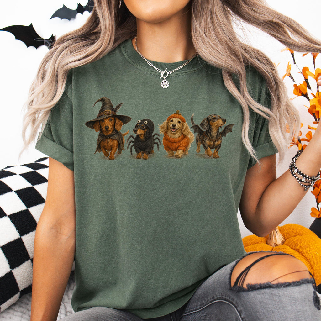 Dachshund Halloween Shirt, Comfort Colors