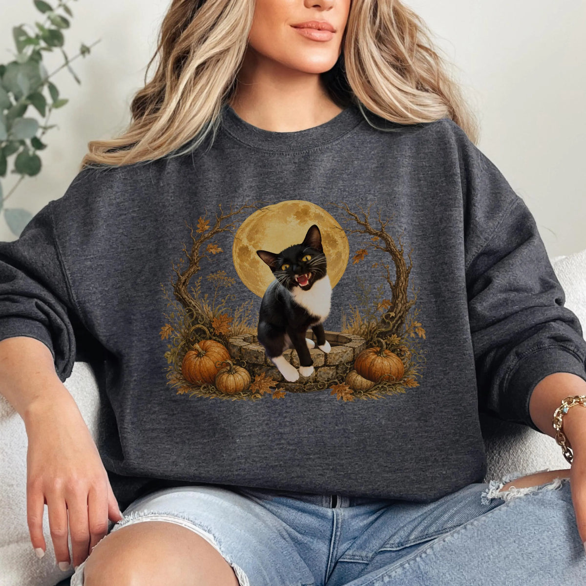 Custom Cat Halloween Sweatshirt