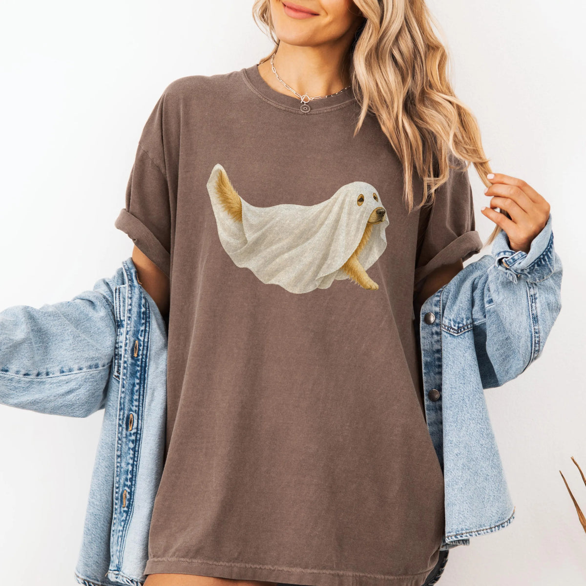 Ghost Golden Retriever Halloween Shirt