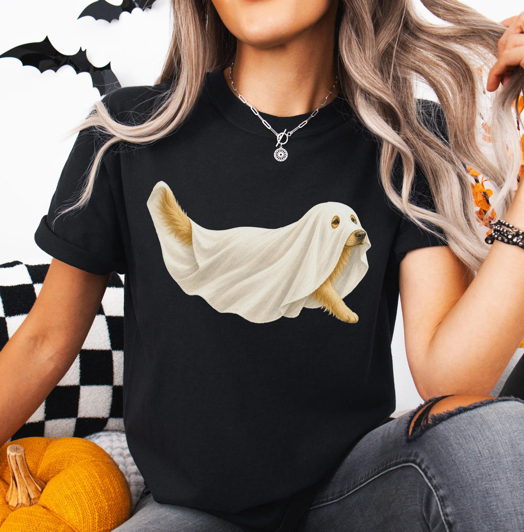 Ghost Golden Retriever Halloween Shirt