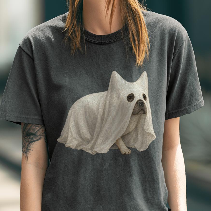 Ghost French Bulldog Halloween Shirt