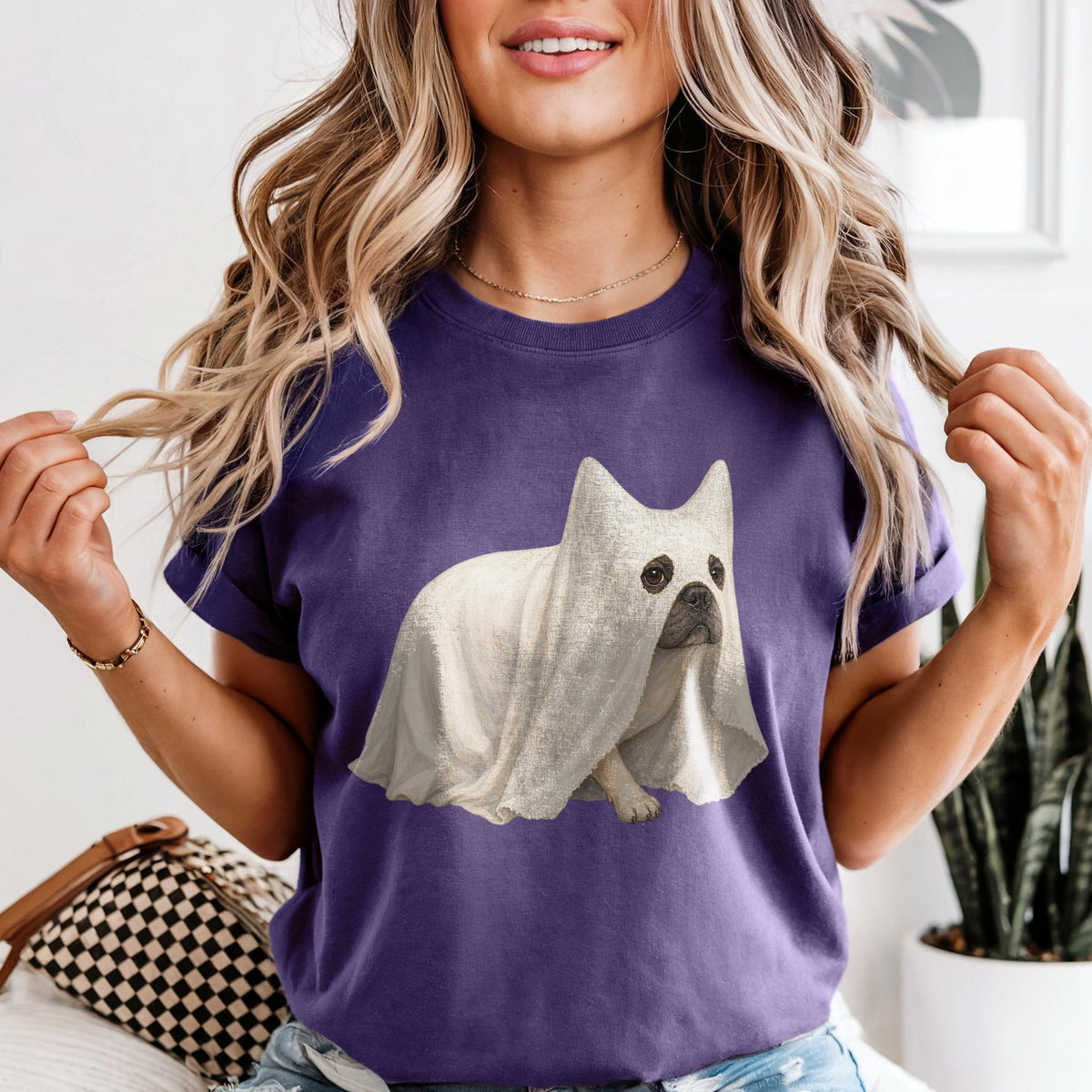 Ghost French Bulldog Halloween Shirt
