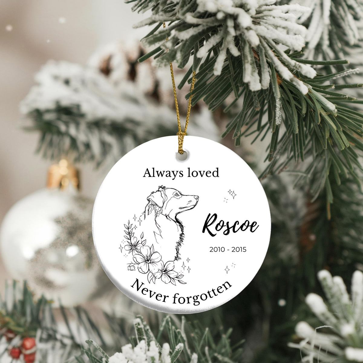 Australian Shepherd Memorial Ornament