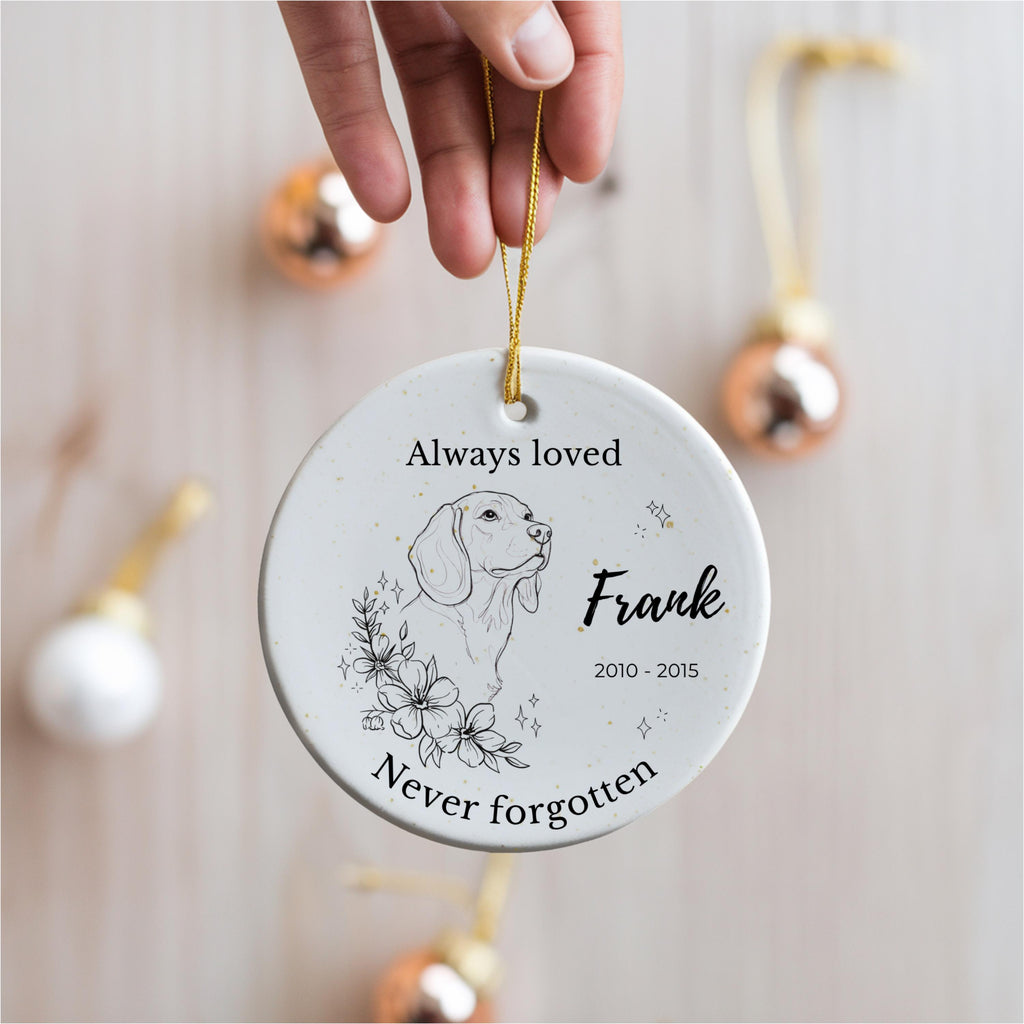Beagle Memorial Ornament