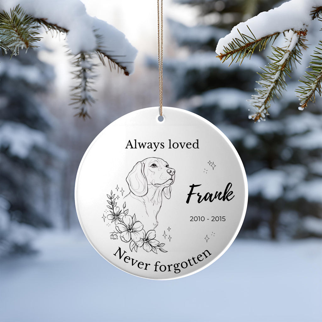 Beagle Memorial Ornament