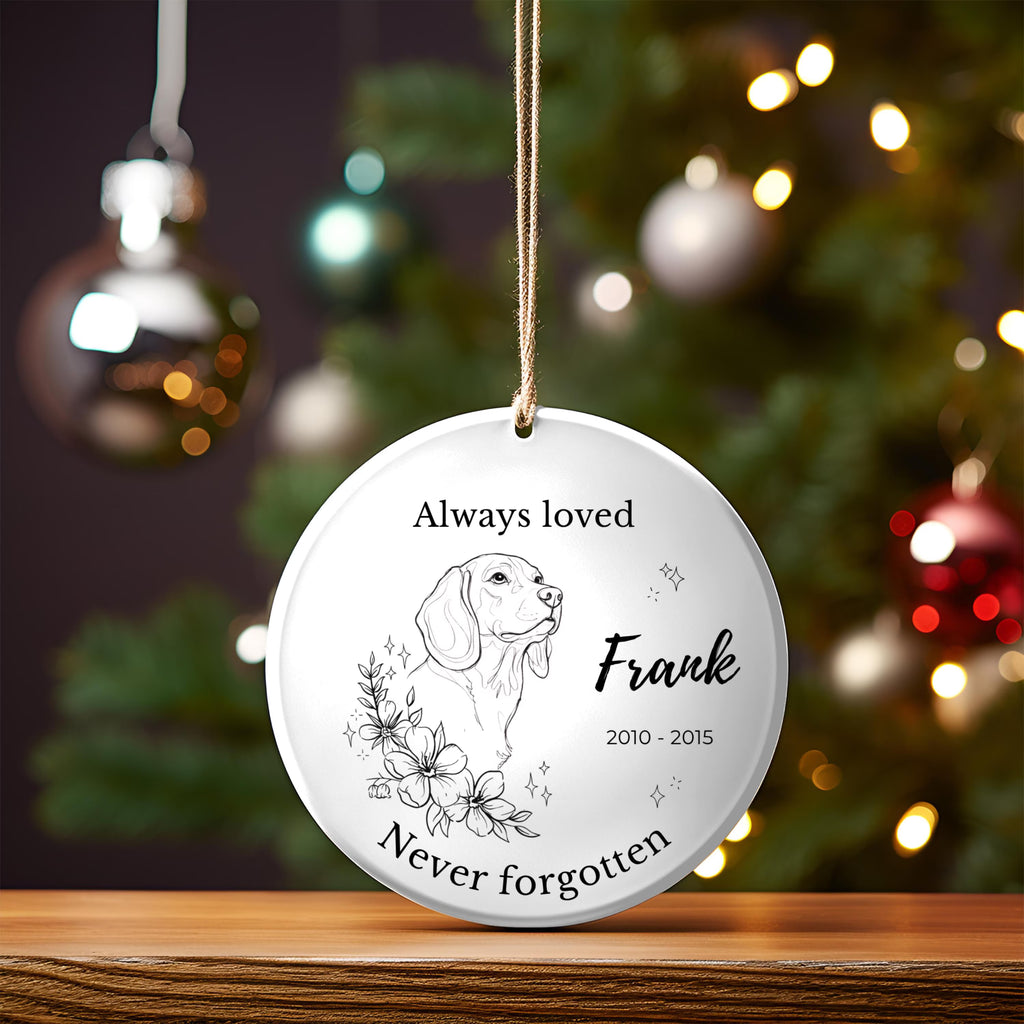 Beagle Memorial Ornament