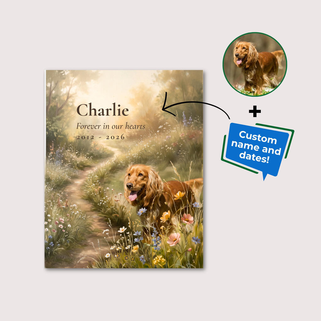 Dog Memorial Wildflower Canvas