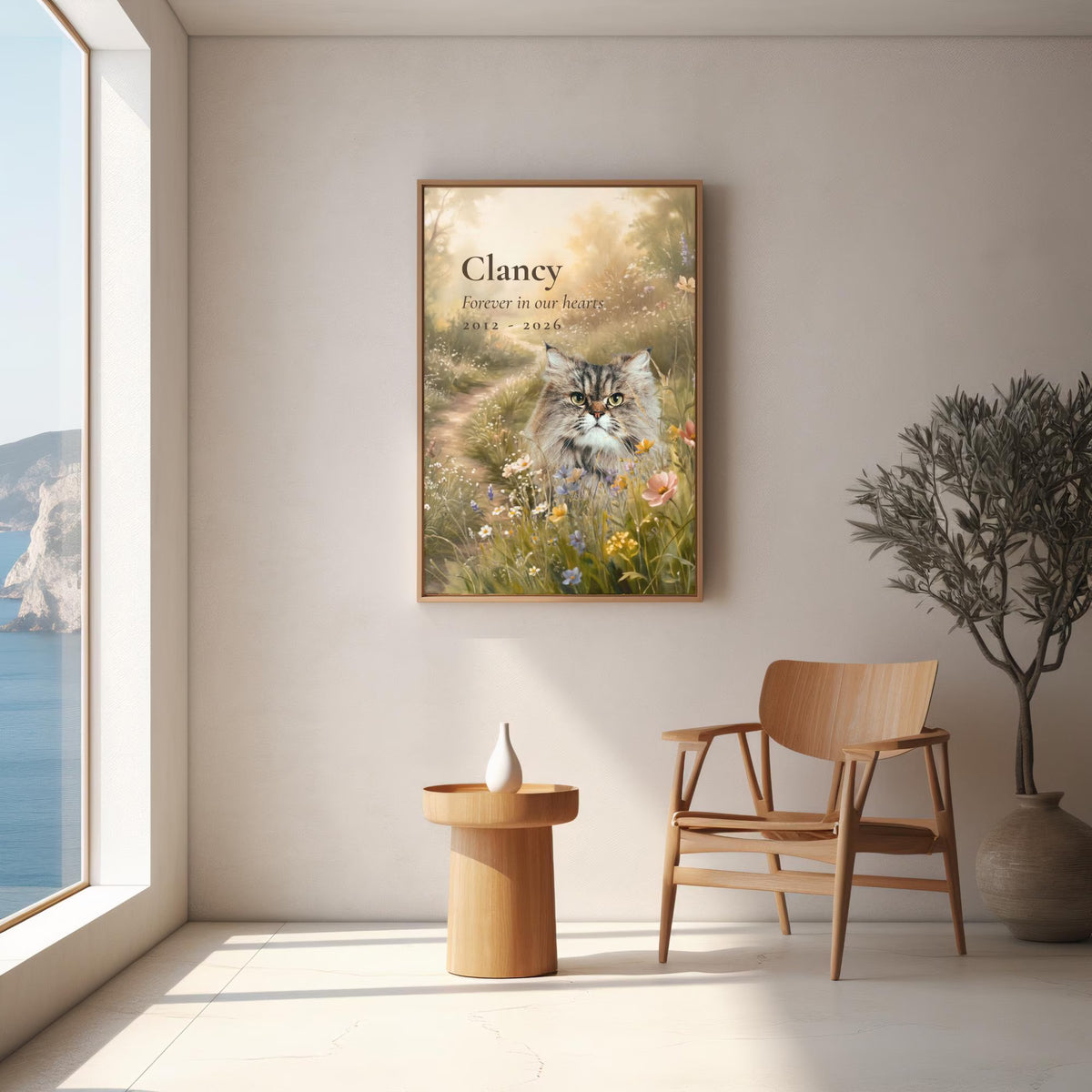 Dog Memorial Wildflower Canvas