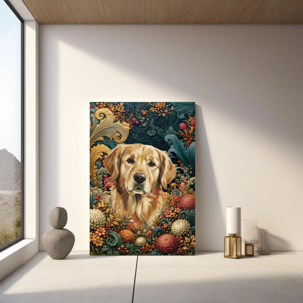 Floral Custom Pet Portrait