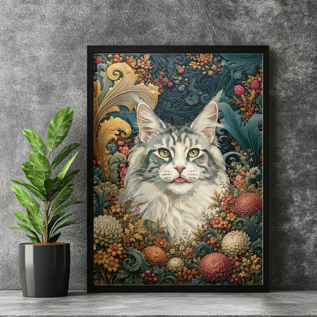 Floral Custom Pet Portrait