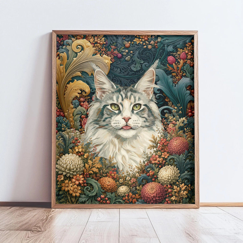 Floral Custom Pet Portrait