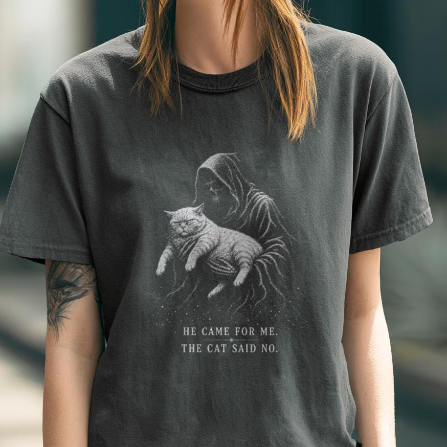 Grim Reaper Cat Halloween Shirt
