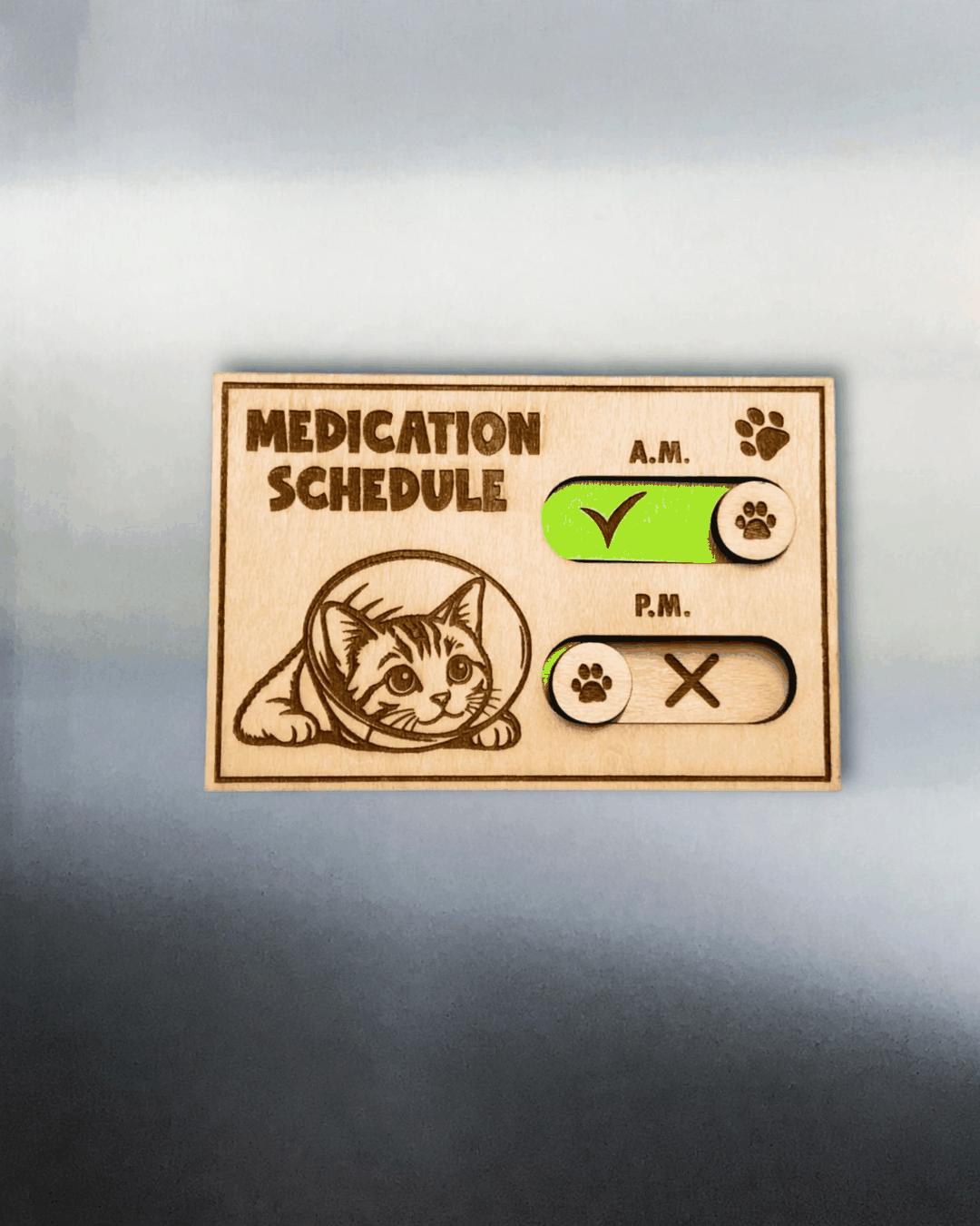 Cat Medication Reminder Fridge Magnet