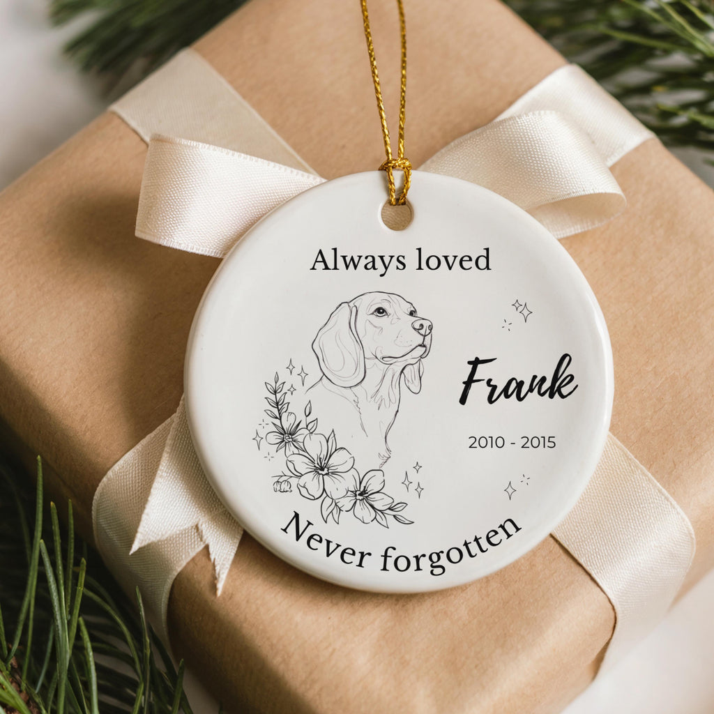Beagle Memorial Ornament