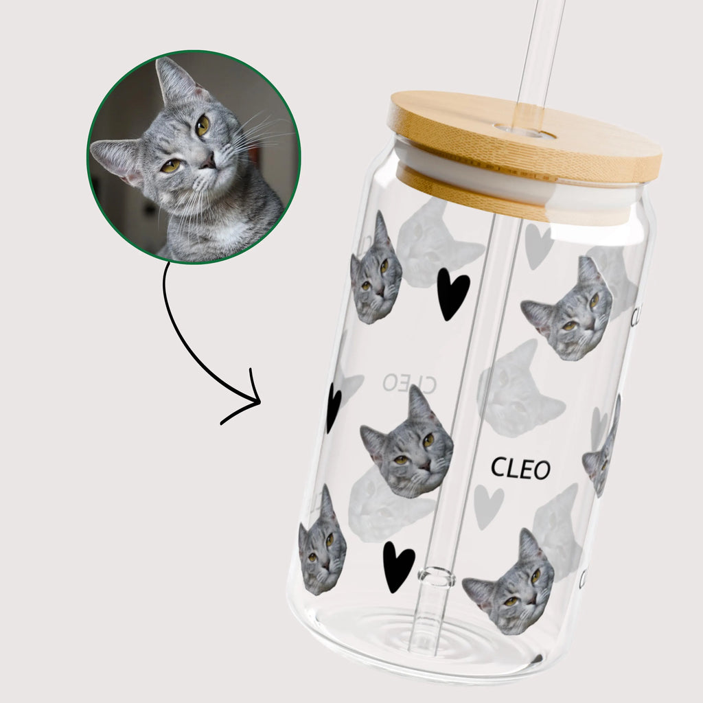 Custom Pet Photo Glass Tumbler