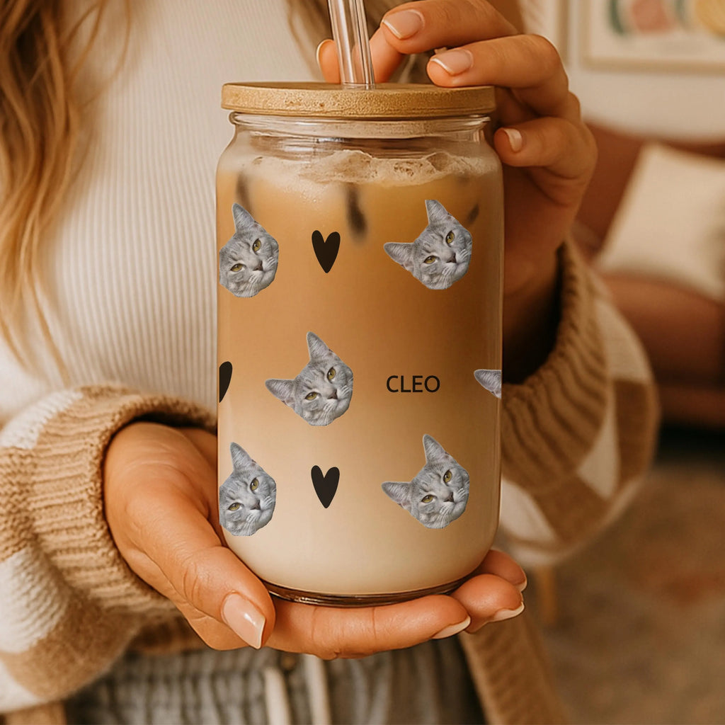 Custom Pet Photo Glass Tumbler