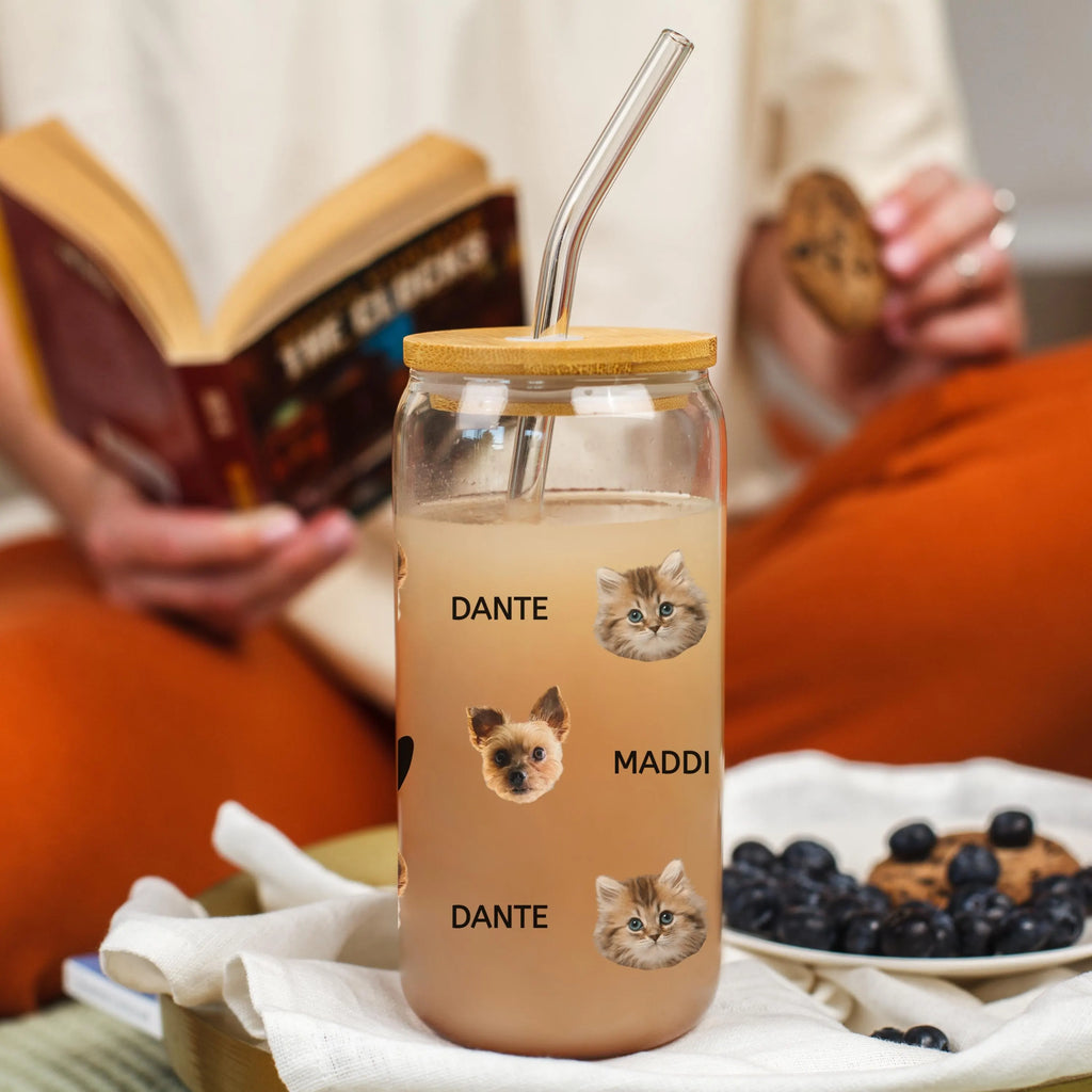 Custom Pet Photo Glass Tumbler
