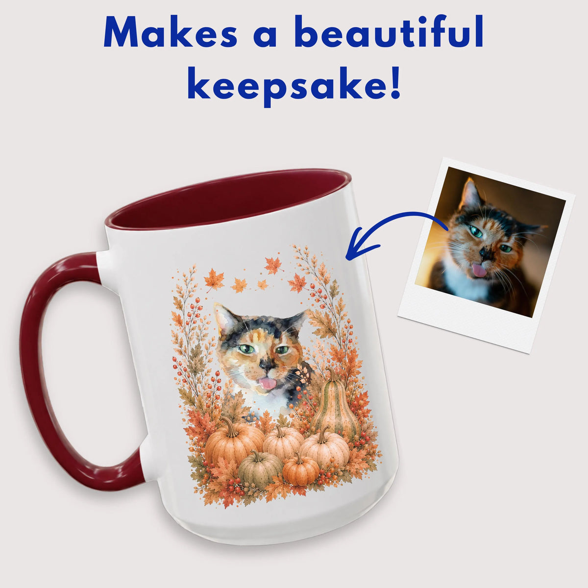 Custom Pet Fall Photo Mug