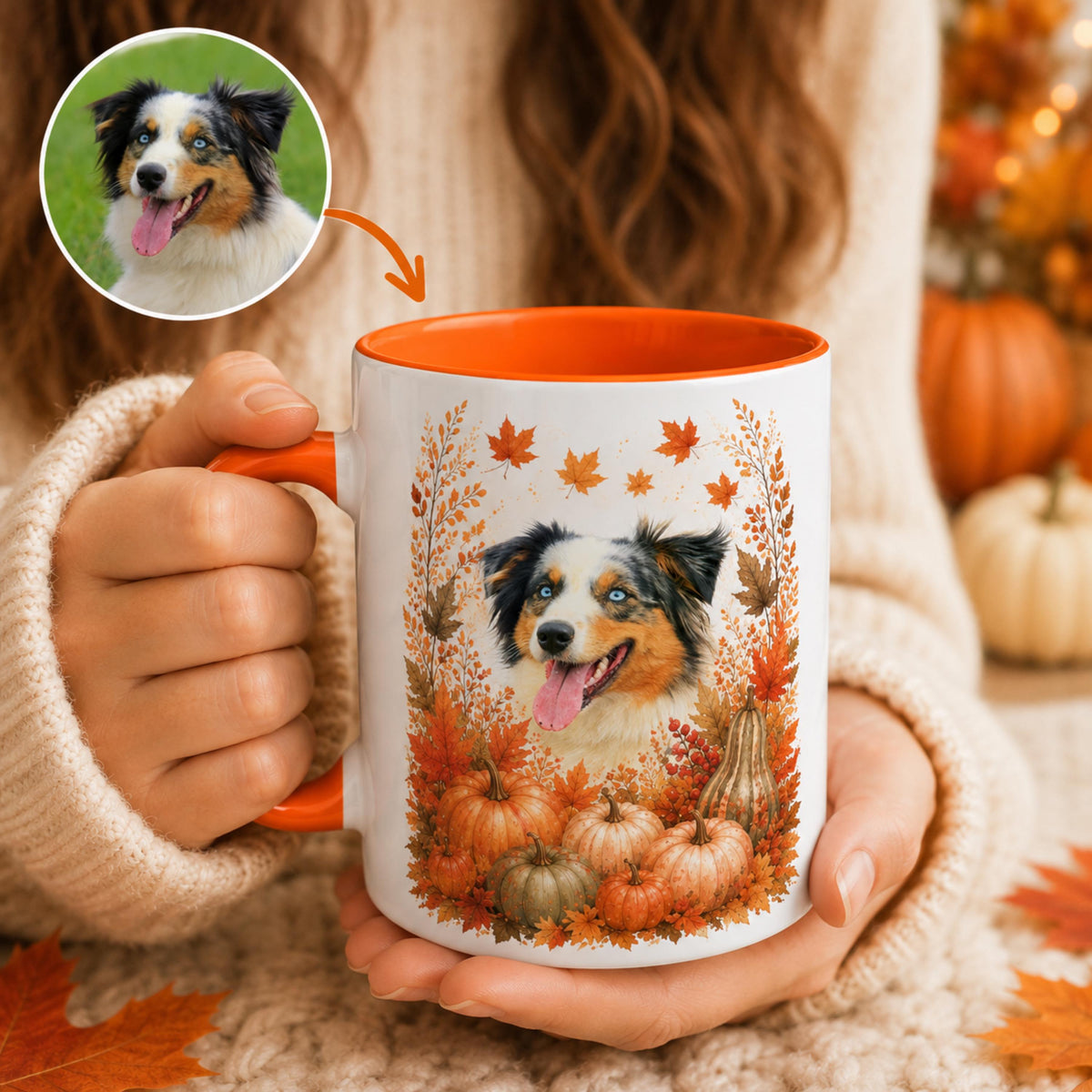 Custom Pet Fall Photo Mug