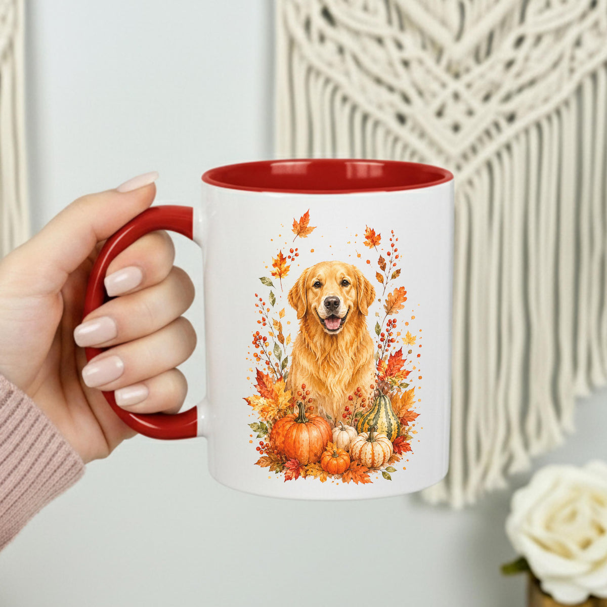 Golden Retriever Fall Coffee Mug