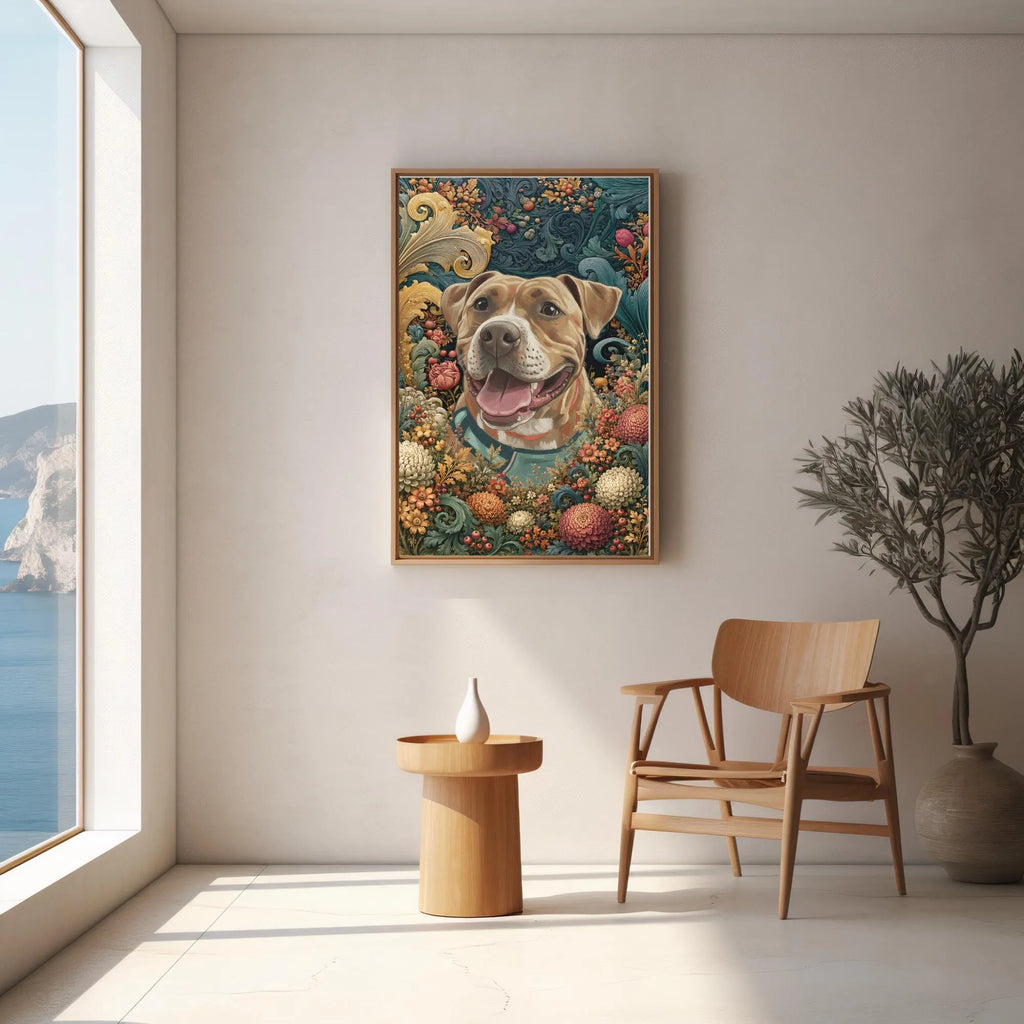 Floral Custom Pet Portrait