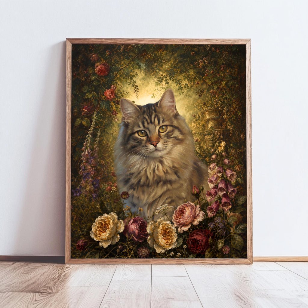 Floral Custom Pet Portrait Canvas