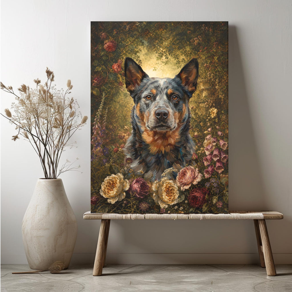 Floral Custom Pet Portrait Canvas
