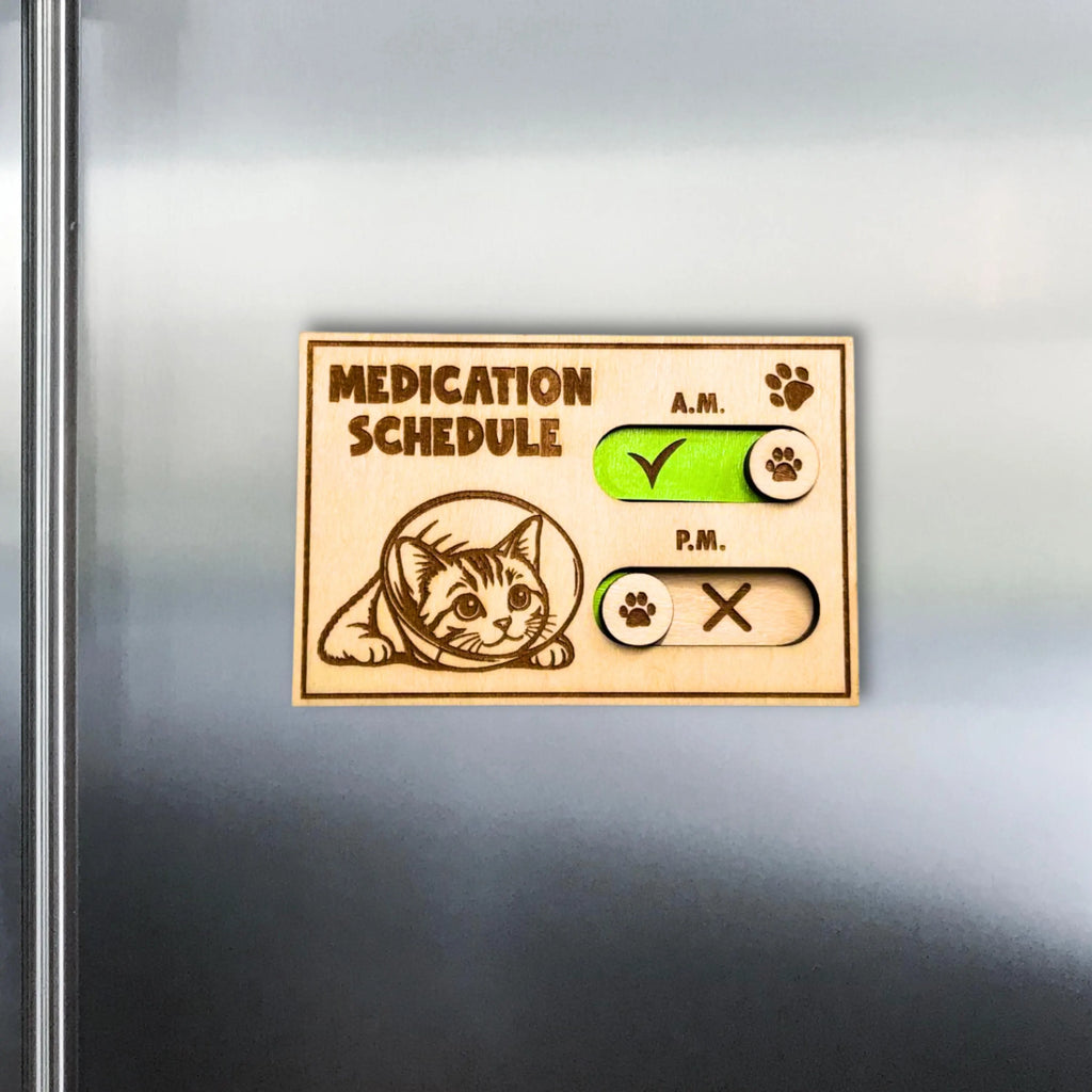 Cat Medication Reminder Fridge Magnet