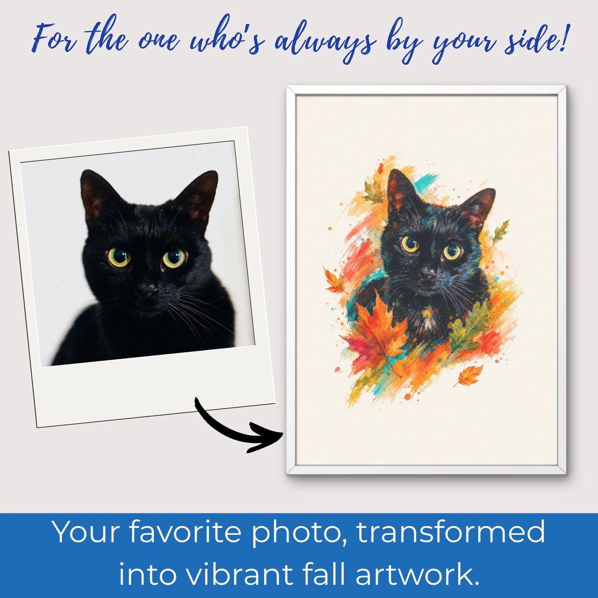 Custom Fall Watercolor Pet Poster