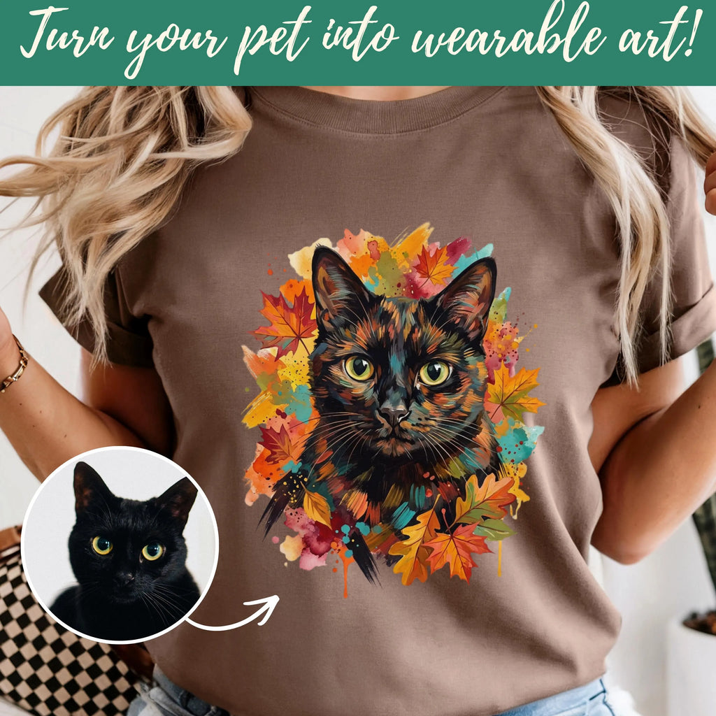 Custom Fall Pet Portrait Shirt
