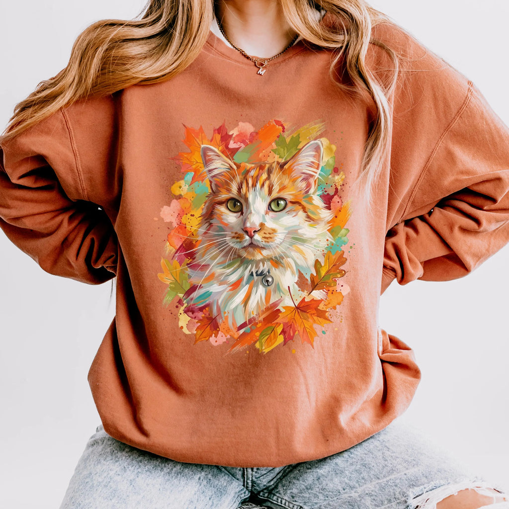 Custom Fall Pet Portrait Sweatshirt