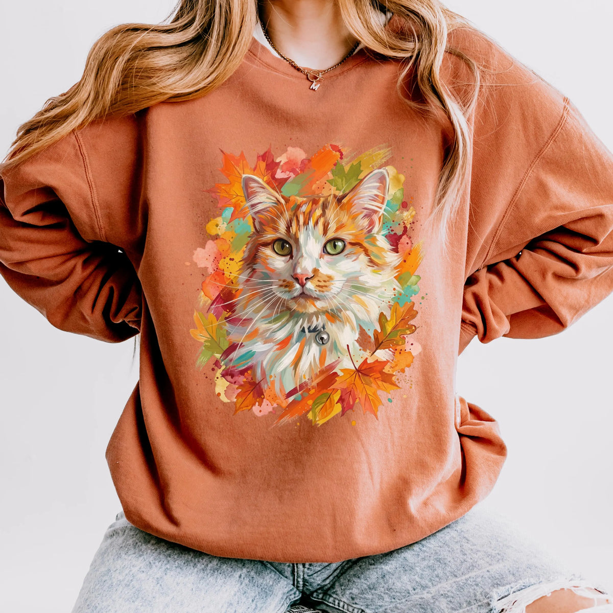Custom Fall Pet Portrait Sweatshirt