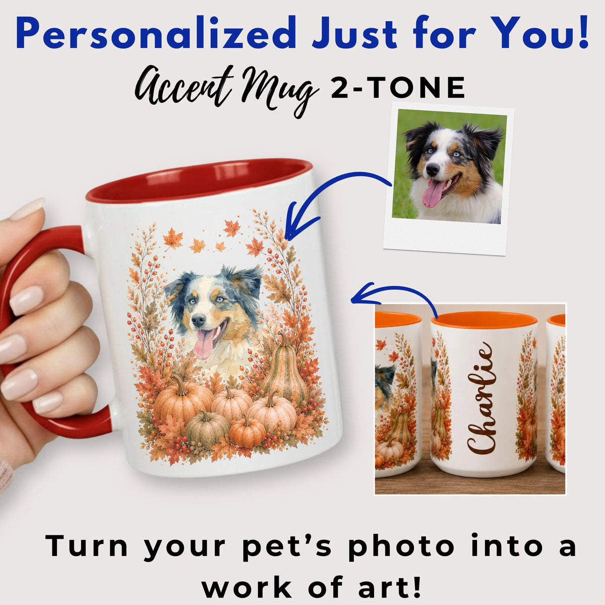 Custom Pet Fall Photo Mug