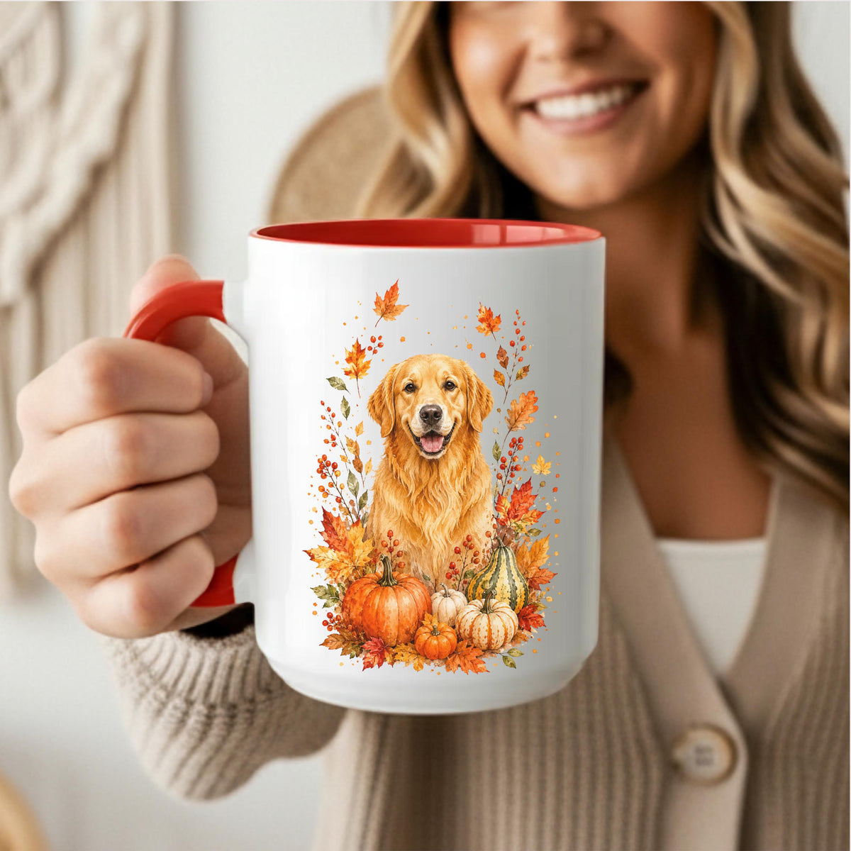 Golden Retriever Fall Coffee Mug