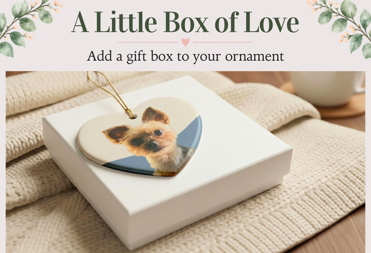 Minimal Pet Photo Heart w/Back Personalization
