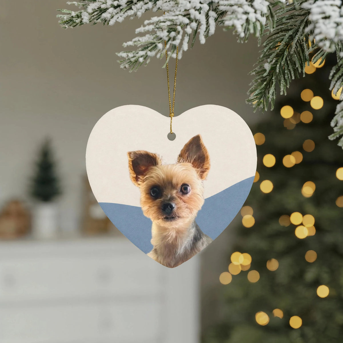 Minimal Pet Photo Heart w/Back Personalization