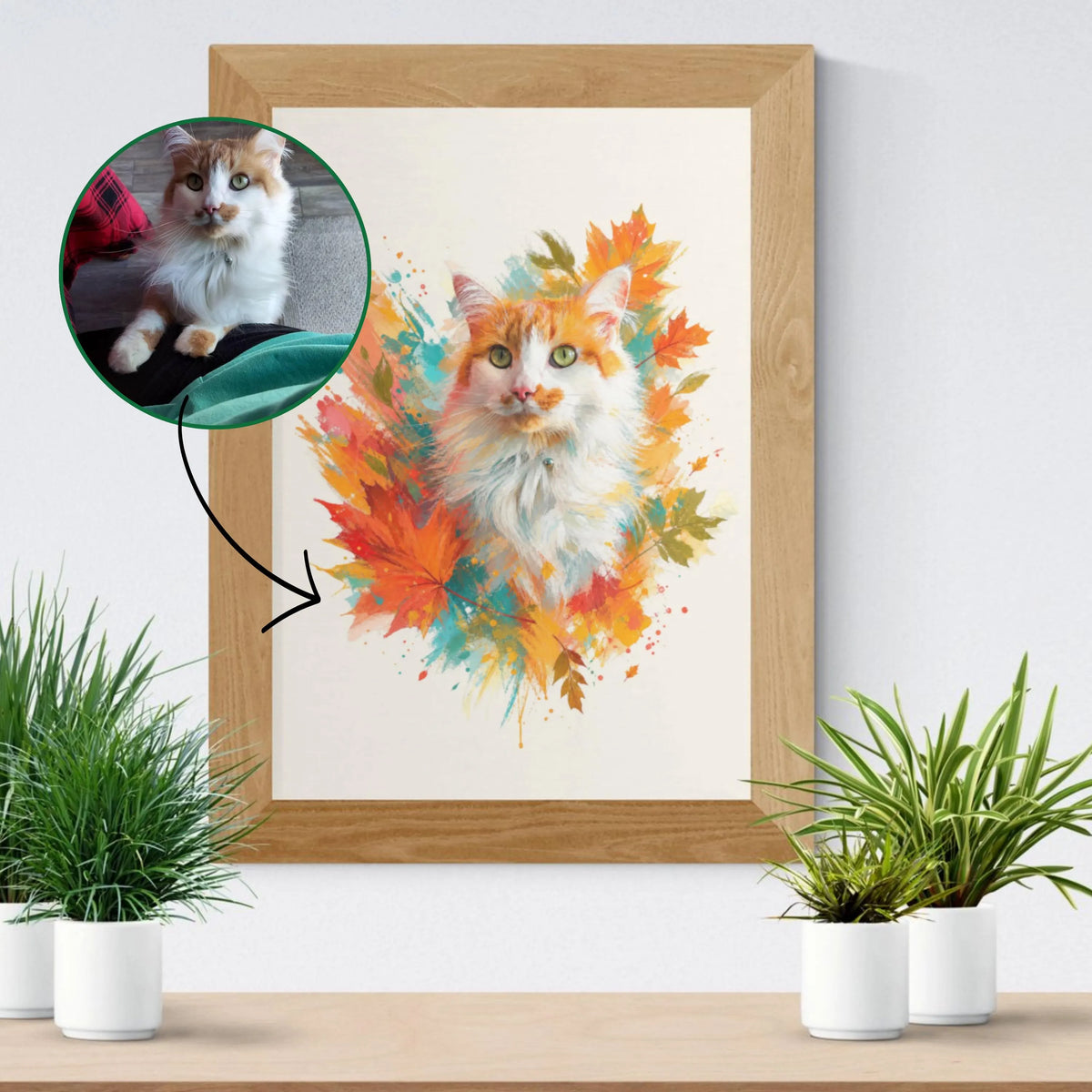 Custom Fall Watercolor Pet Poster