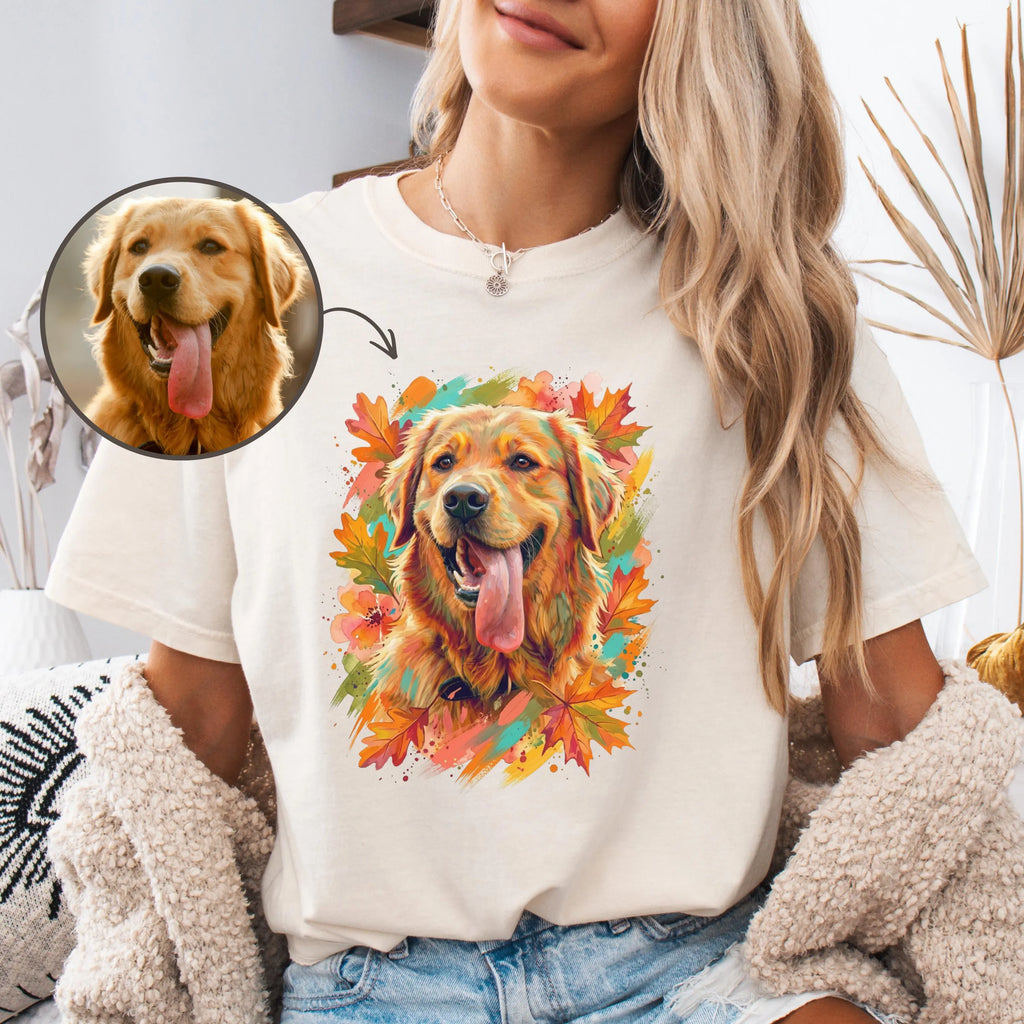 Custom Fall Pet Portrait Shirt