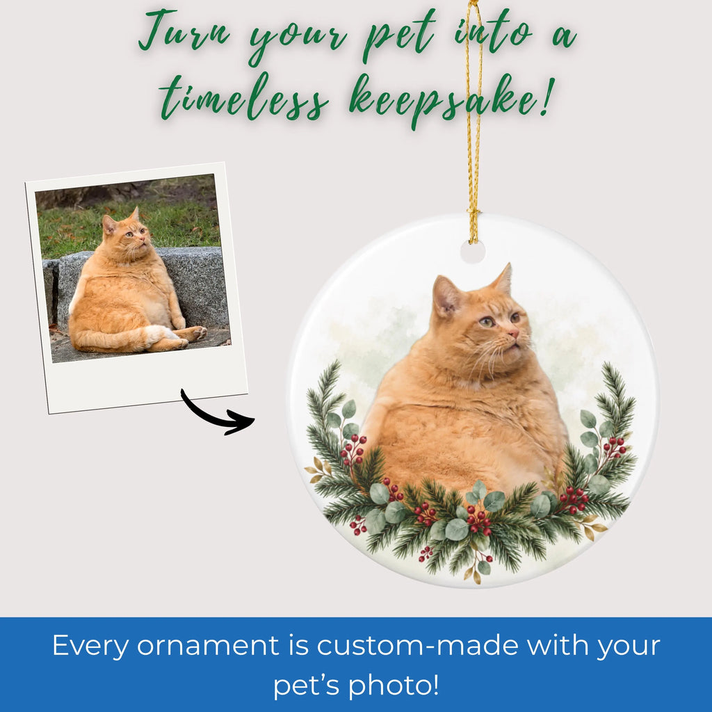 Custom Pet Photo Christmas Ornament
