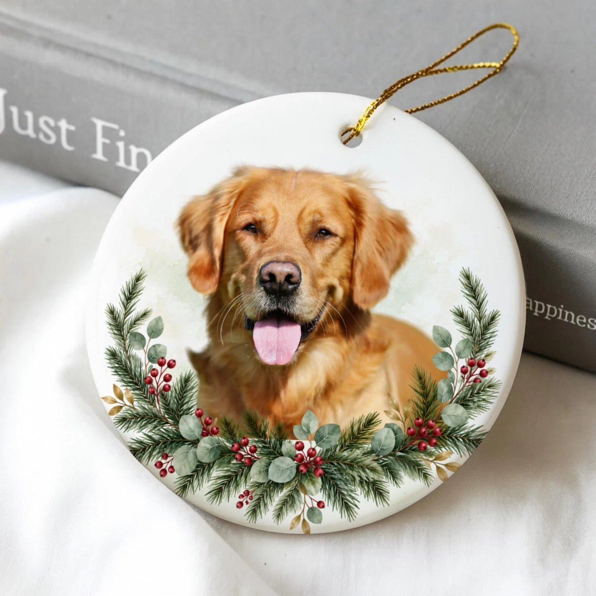 Custom Pet Photo Christmas Ornament