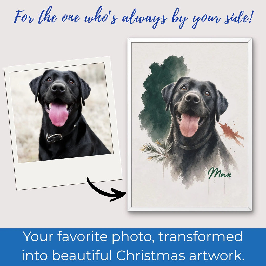 Christmas Custom Pet Photo Poster