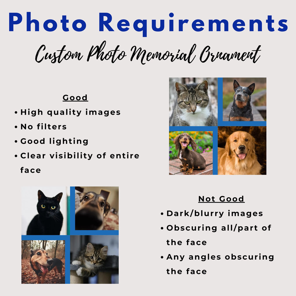 Minimal Pet Photo Heart w/Back Personalization
