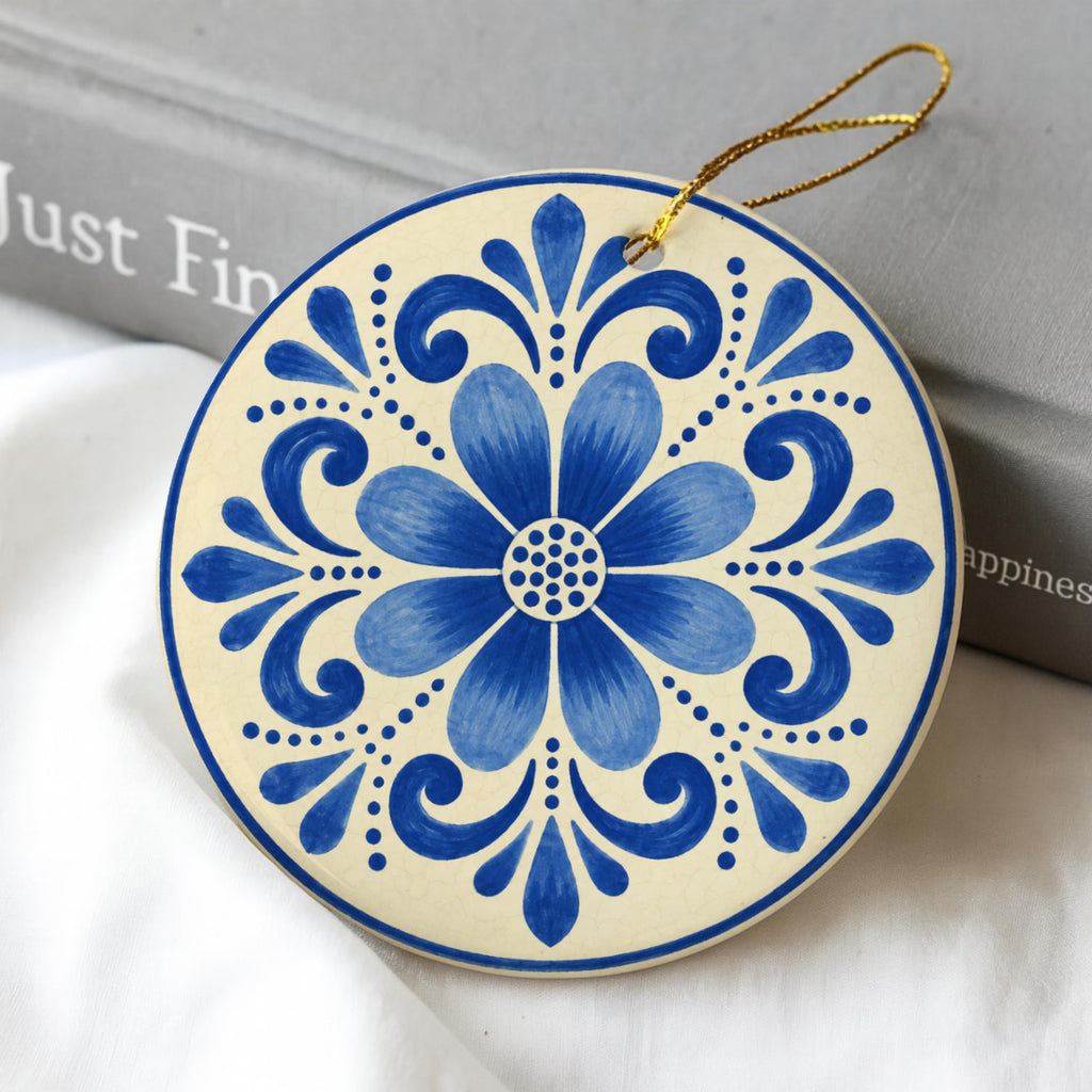 Talavera Style Christmas Ornament