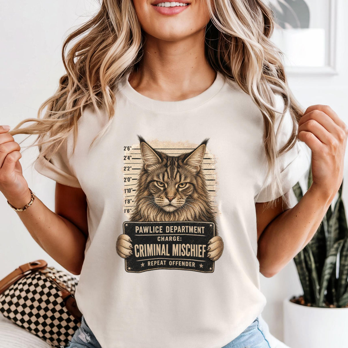 Funny Maine Coon "Pawlice" Shirt
