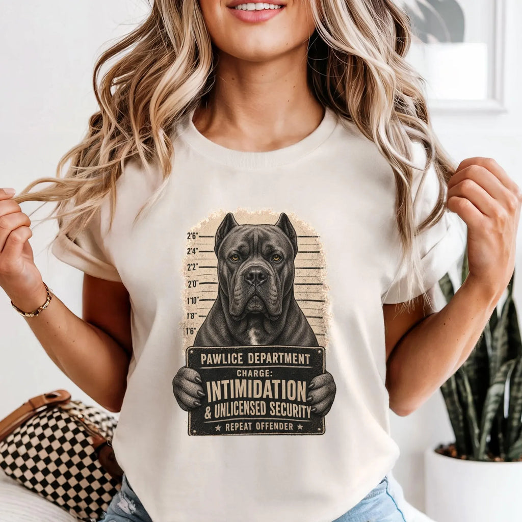 Funny Cane Corso Mugshot Shirt