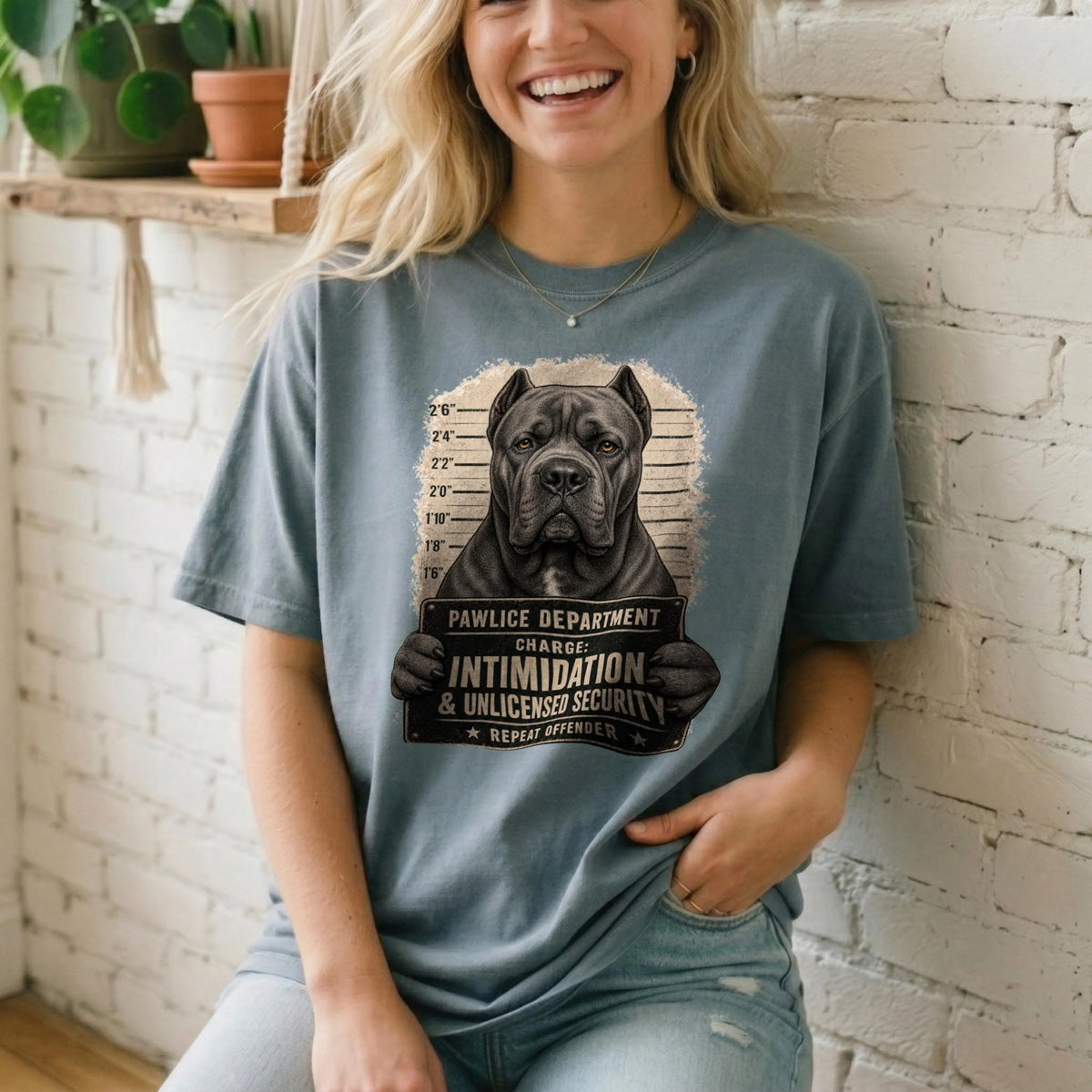 Funny Cane Corso Mugshot Shirt
