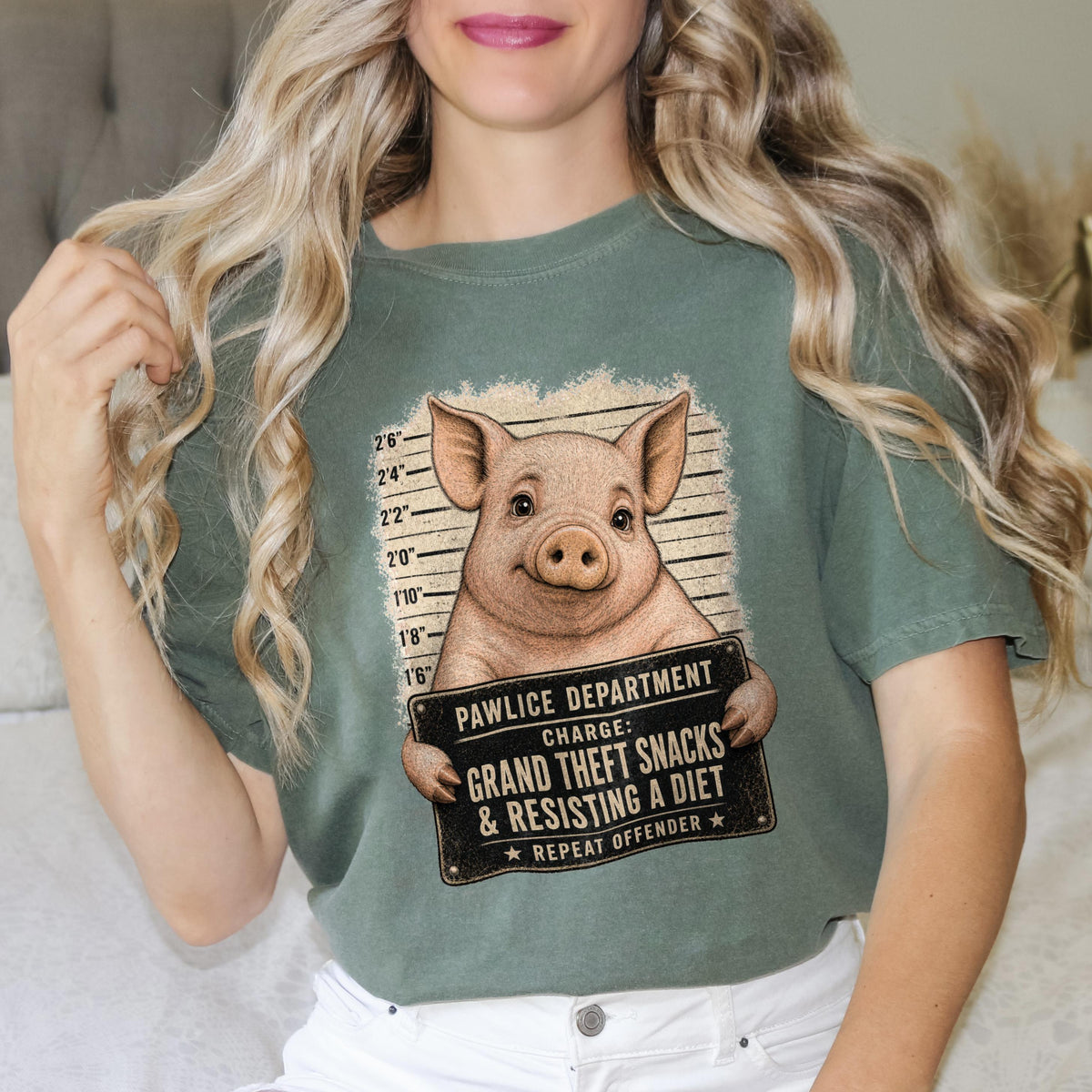 Funny Pig Mugshot Shirt