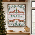 Dachshund Christmas Woven Blanket