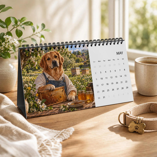 2027 Dog Desk Calendar – Vintage Storybook