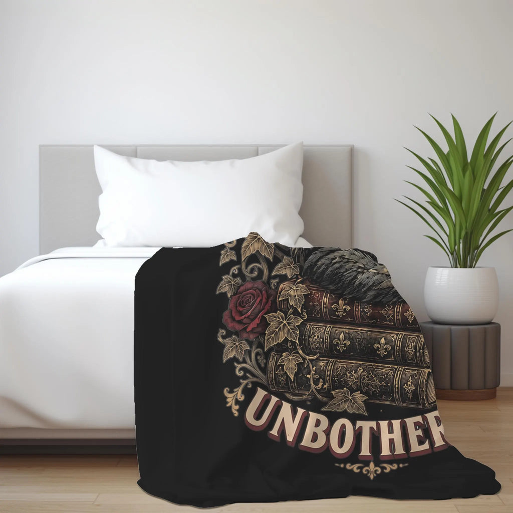 "Purrfectly Unbothered" Black Cat Blanket